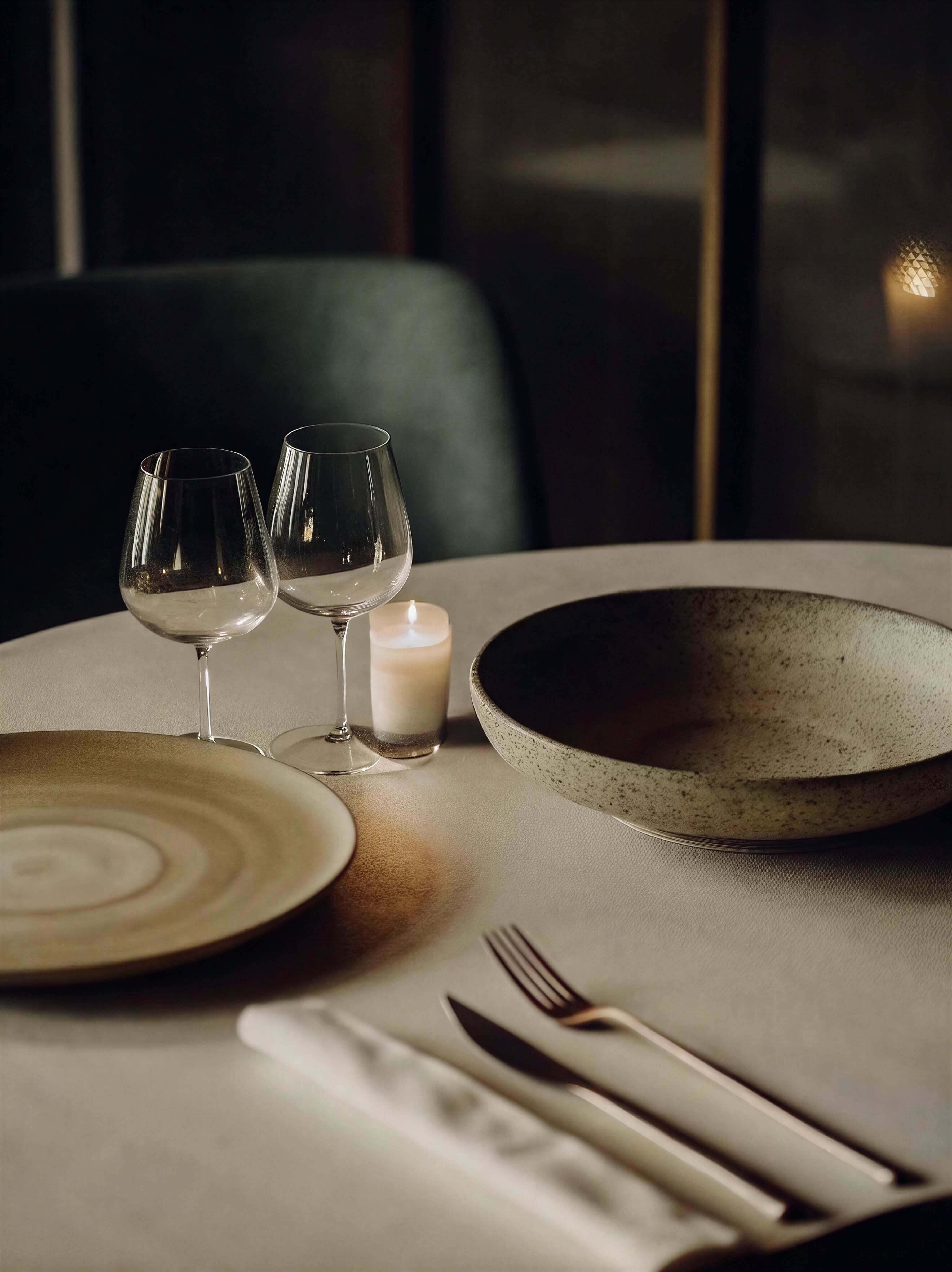 Table with dishes